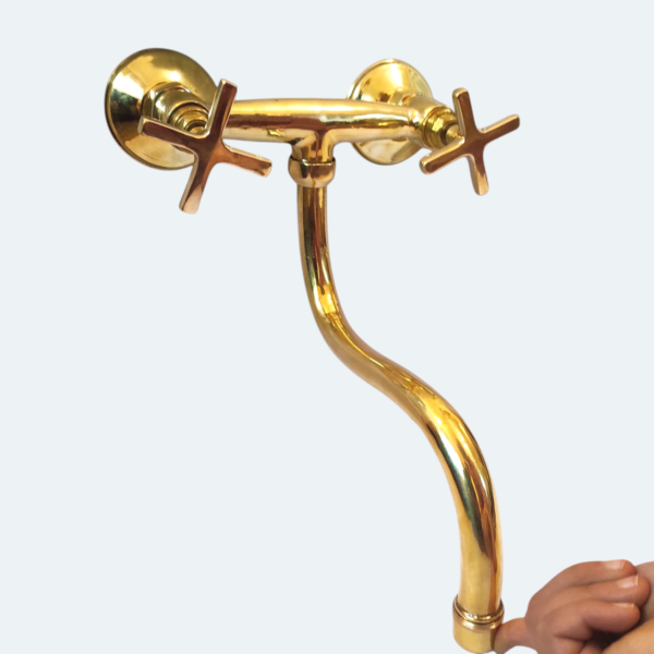 Wall-Mounted Brass Faucet