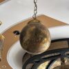 Handcrafted Brass Pendant Light – Vintage Spherical Hanging Lantern for Warm Ambiance