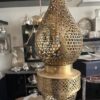 IMG-20260727-WA0117 Handcrafted Brass Teardrop Pendant Light – Vintage Honeycomb Hanging Lantern