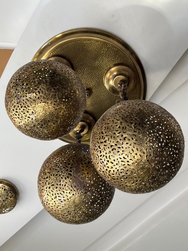 IMG-20260727-WA0216 Handcrafted 3-Globe Brass Cluster Chandelier – Triple Sphere Pendant Ceiling Light