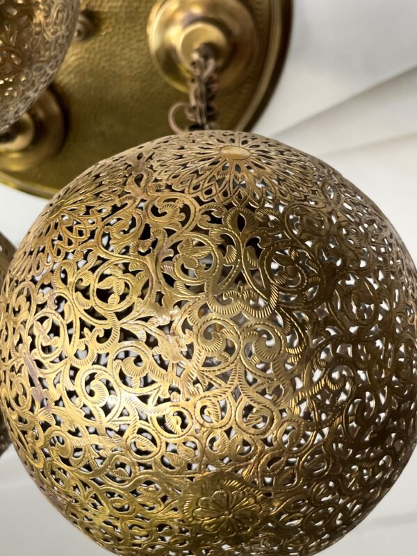 IMG-20260727-WA0233 Handcrafted 3-Globe Brass Cluster Chandelier – Triple Sphere Pendant Ceiling Light