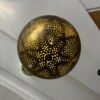 Handcrafted Brass Pendant Light – Vintage Spherical Hanging Lantern for Warm Ambiance