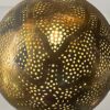 Handcrafted Brass Pendant Light – Vintage Spherical Hanging Lantern for Warm Ambiance
