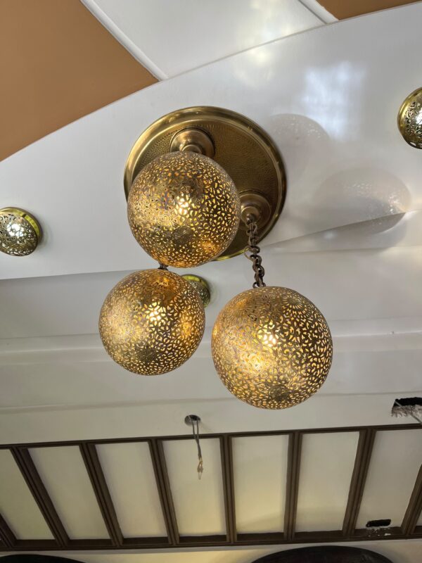 IMG-20260727-WA0482 Handcrafted 3-Globe Brass Cluster Chandelier – Triple Sphere Pendant Ceiling Light