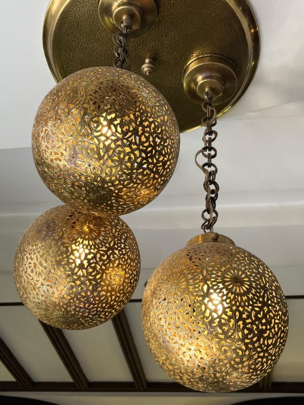 IMG-20260727-WA0500 Handcrafted 3-Globe Brass Cluster Chandelier – Triple Sphere Pendant Ceiling Light
