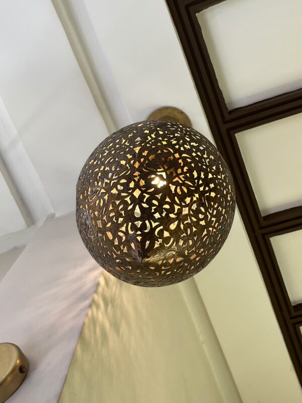 IMG-20260727-WA0512 Handcrafted Teardrop Brass Chandelier – Engraved Filigree Pendant Light