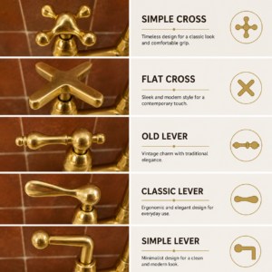 Luxury Polished Brass Wall-Mounted Kitchen Sink Mixer Tap