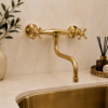 ChatGPT Image 26 juil. 2026, 11_41_02 Luxury Polished Brass Wall-Mounted Kitchen Sink Mixer Tap