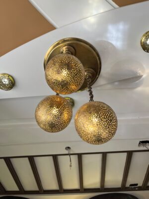 IMG-20260727-WA0482 Handcrafted Moroccan Brass Chandelier – 3-Globe Pendant Light