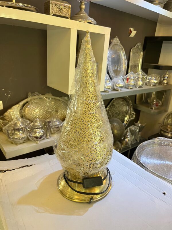 IMG-20260927-WA0155 Handmade Moroccan Brass Lantern – Moroccan Table Lamp with Intricate Filigree Design