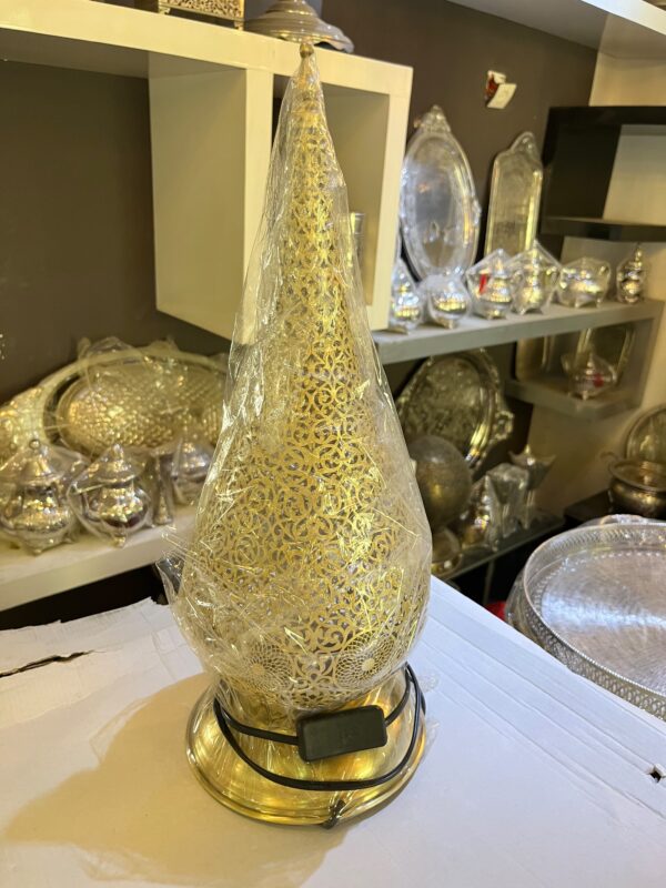 IMG-20260927-WA0159 Handmade Moroccan Brass Lantern – Moroccan Table Lamp with Intricate Filigree Design