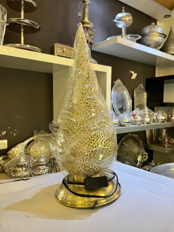 IMG-20260927-WA0277 Handmade Moroccan Brass Lantern – Moroccan Table Lamp with Intricate Filigree Design